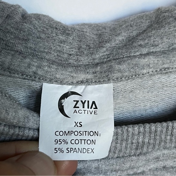 ZYIA active combo quilted hoodie sweatshirt size XS - Picture 10 of 11